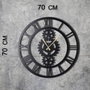 Wallity Gear XL Reloj de pared decorativo de metal Negro